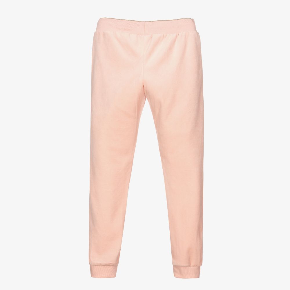 Le Chic-Girls Pink Velour Joggers | Childrensalon Outlet