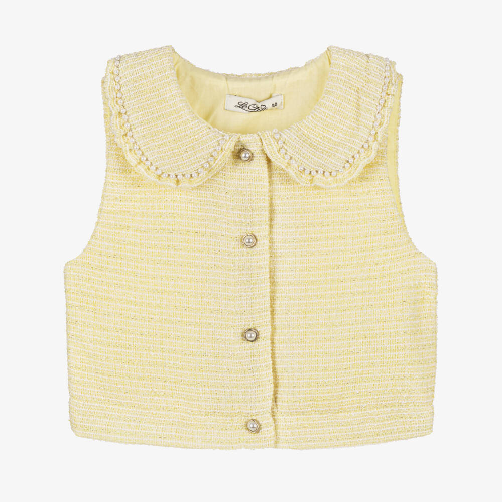 Le Chic-Girls Radiant Tweed Glitter Top | Childrensalon Outlet