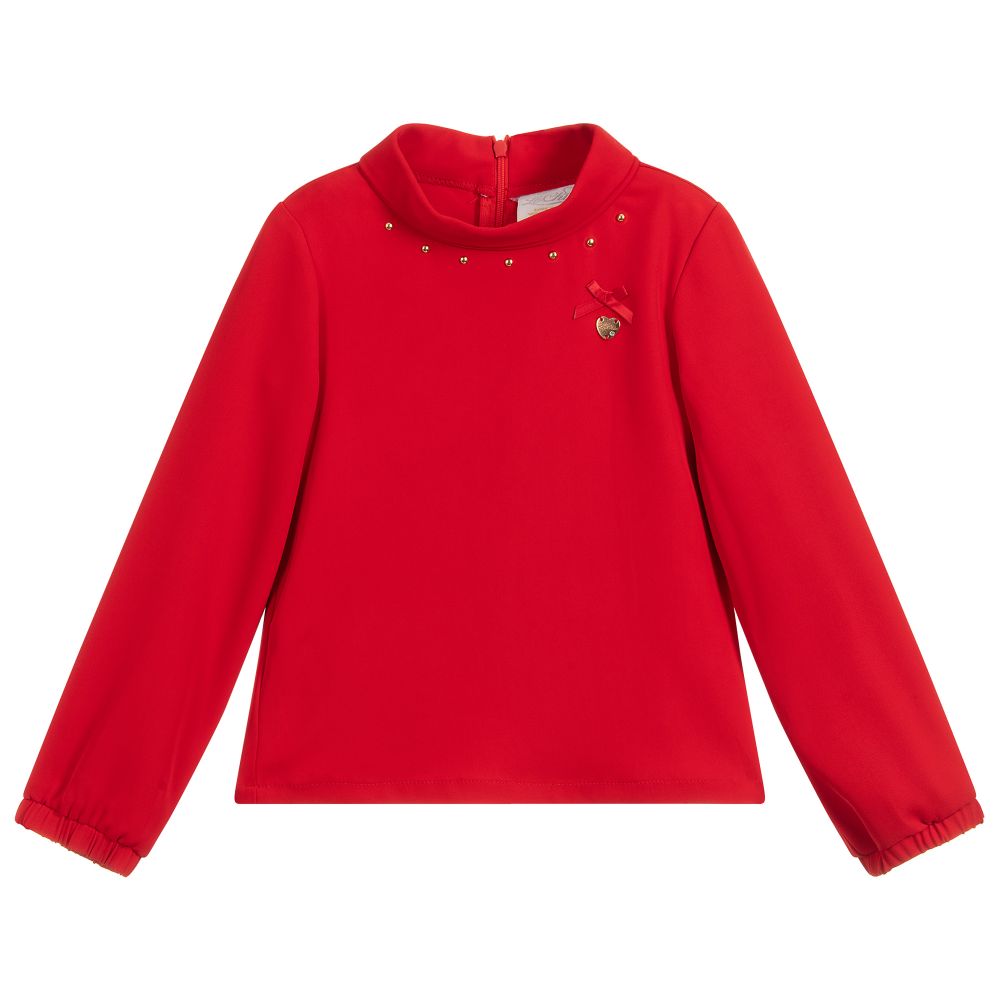 Le Chic-Girls Red Top | Childrensalon Outlet