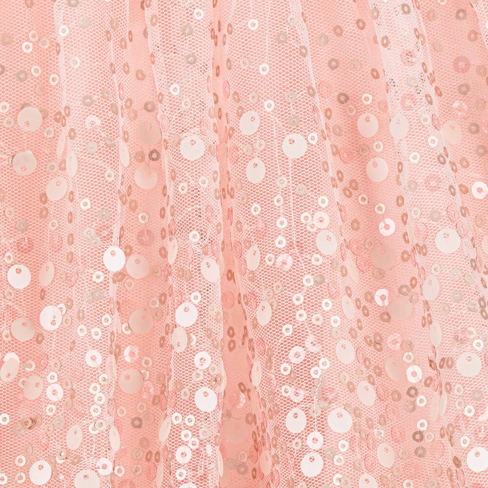 Le Chic-Girls Rose Tulle Sequin Skirt | Childrensalon Outlet