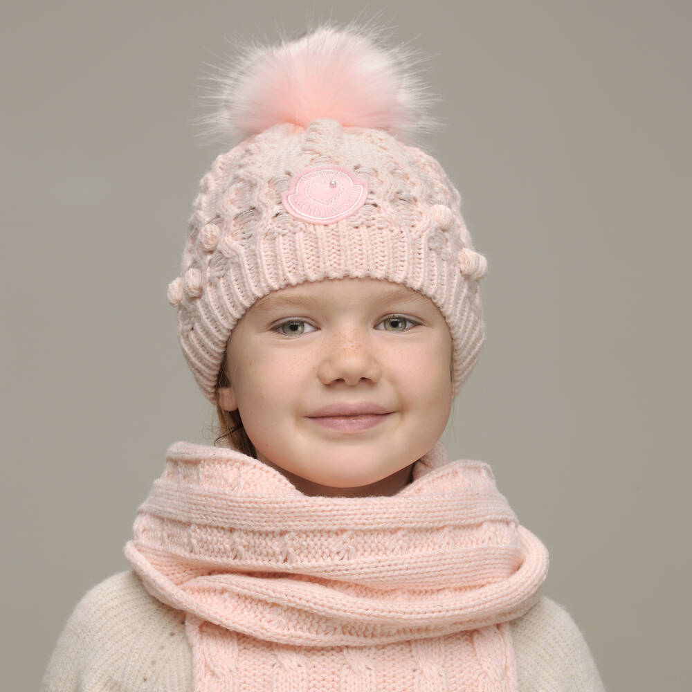 Le Chic-Girls Rosy Cable Knit Set | Childrensalon Outlet