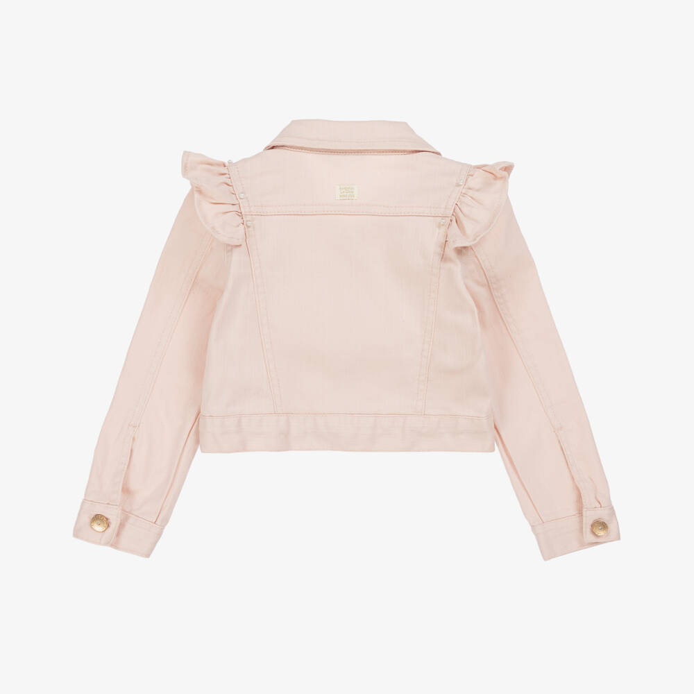 Le Chic-Girls Rosy Frill Denim Jacket | Childrensalon Outlet