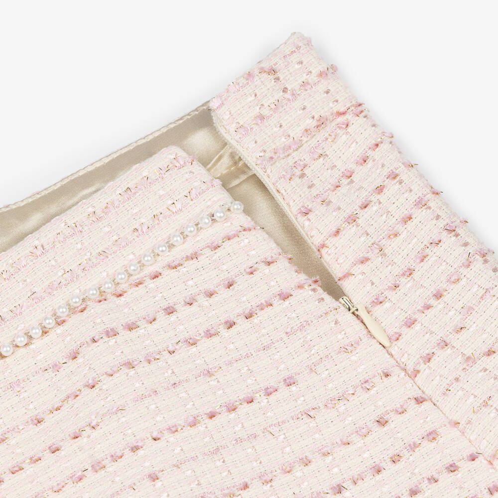 Le Chic-Girls' Rosy Tweed A-Line Skirt | Childrensalon Outlet