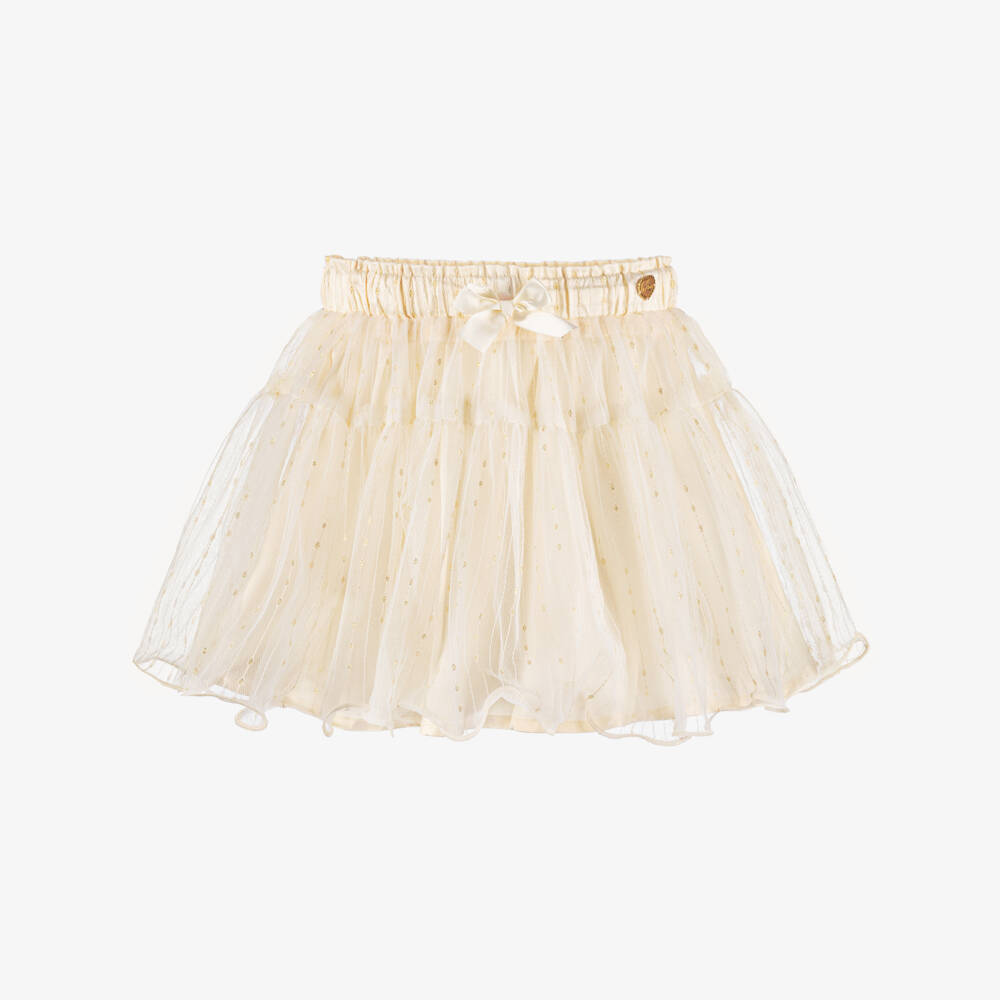 Le Chic-Золотая блестящая юбка из тюля для девочек | Childrensalon Outlet