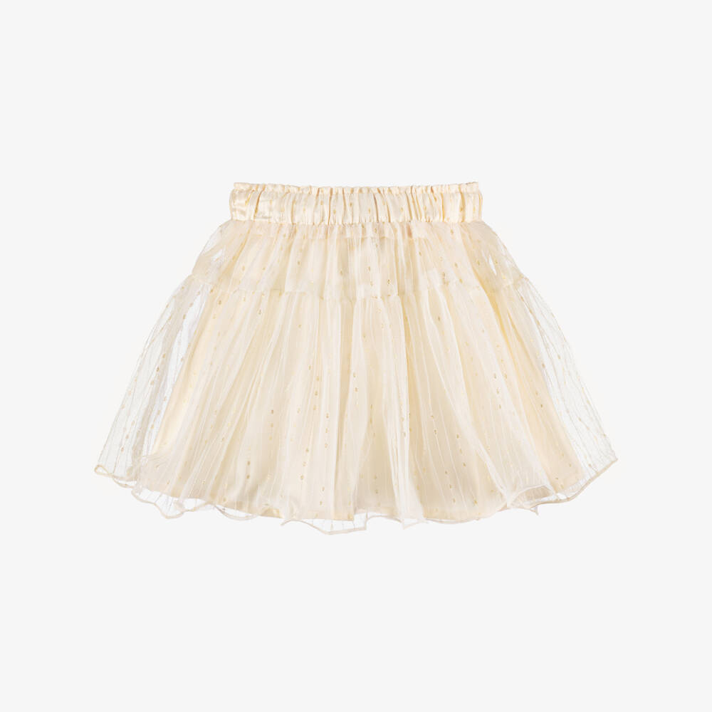 Le Chic-تنورة تول ذهبية براقة للبنات | Childrensalon Outlet