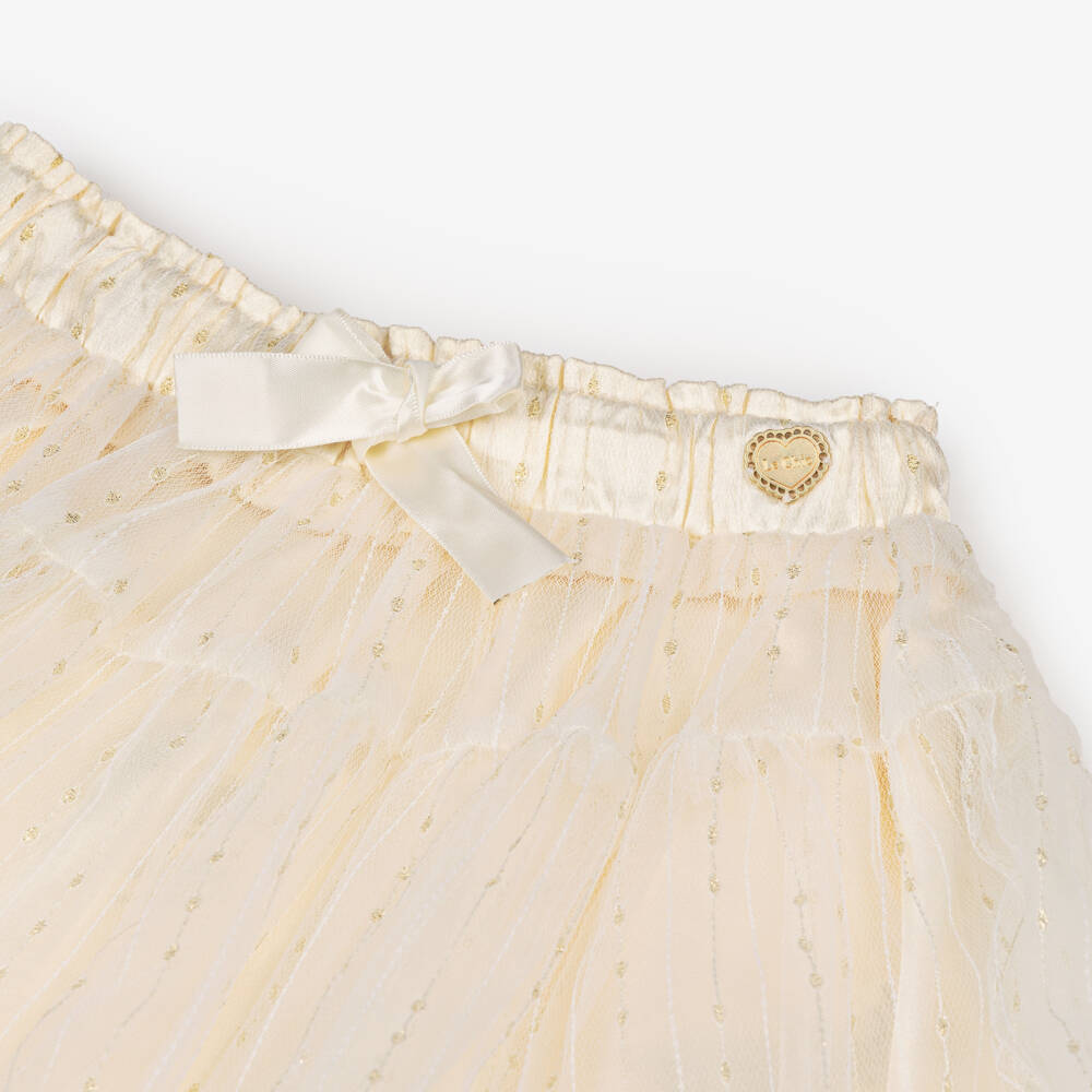 Le Chic-تنورة تول ذهبية براقة للبنات | Childrensalon Outlet