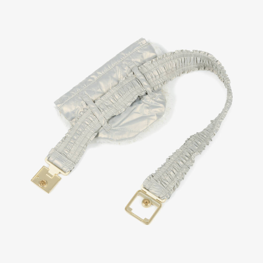 Le Chic-Girls Silver Quilted Coat and Bag | Childrensalon Outlet