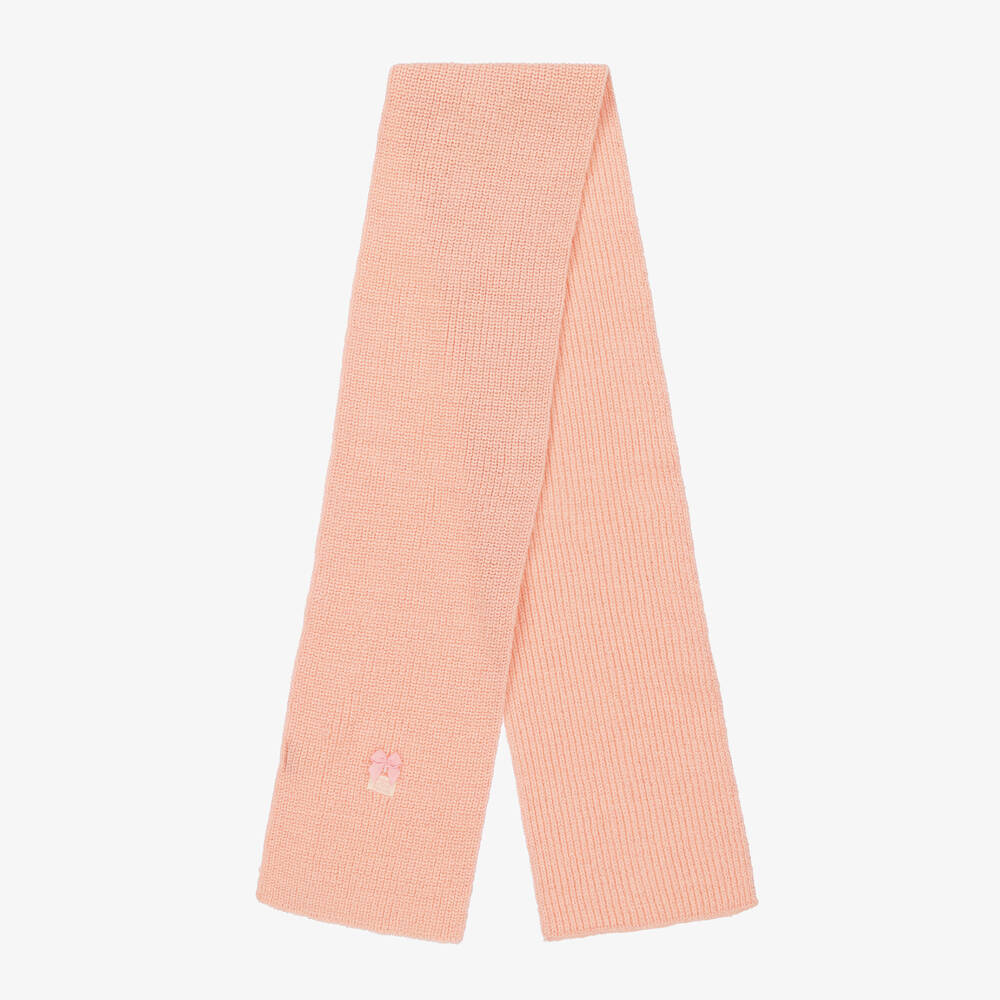 Le Chic-طقم قبعة وسكارف غليترأكريليك لون زهري للبنات | Childrensalon Outlet