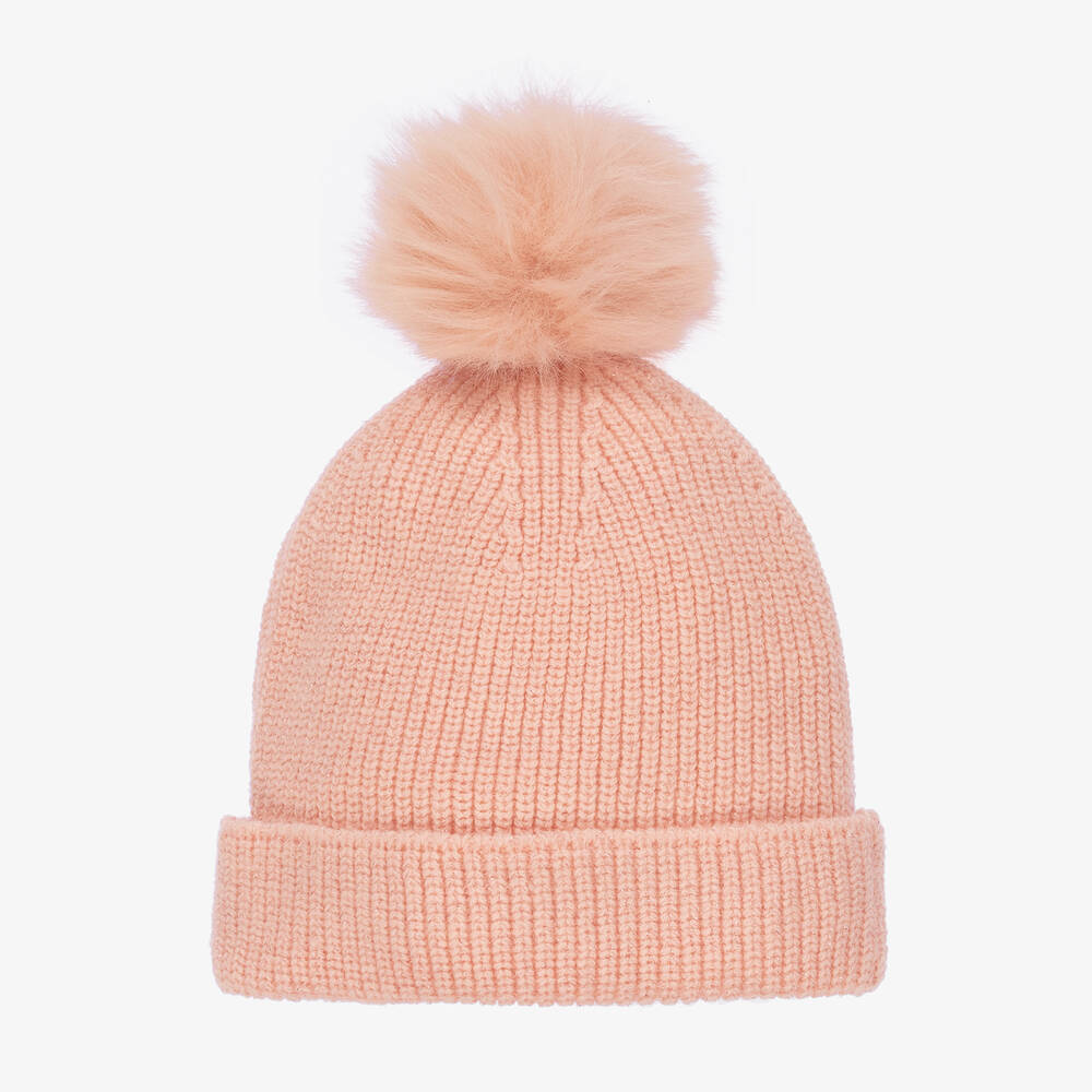 Le Chic-طقم قبعة وسكارف غليترأكريليك لون زهري للبنات | Childrensalon Outlet