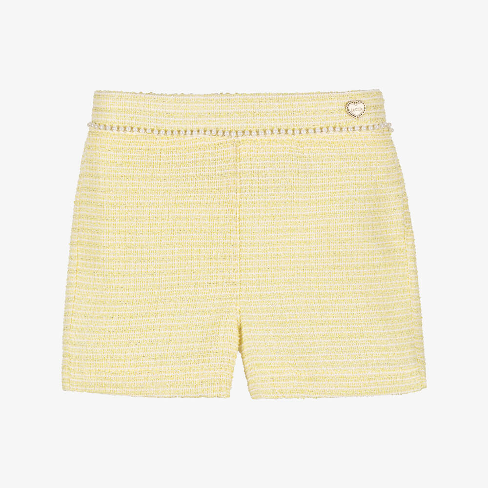 Le Chic-Girls Sunshine Tweed Sparkle Shorts | Childrensalon Outlet