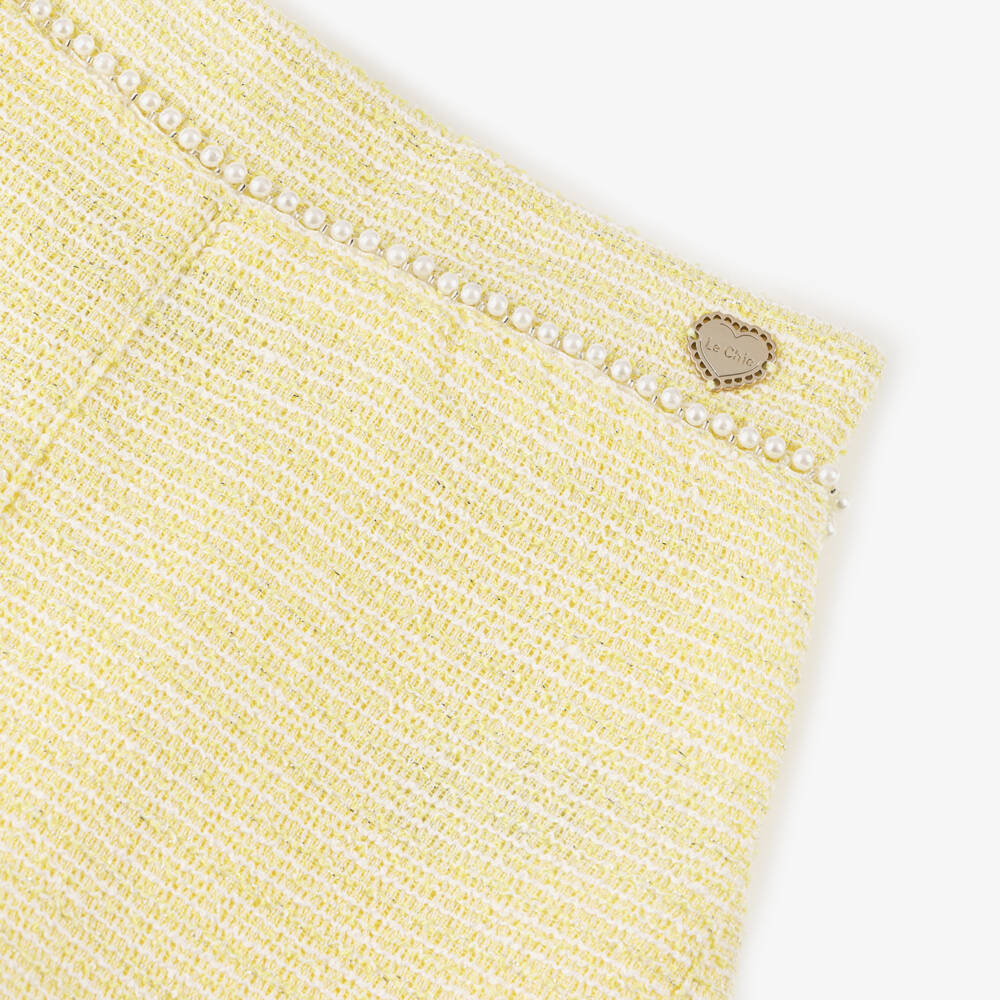 Le Chic-Girls Sunshine Tweed Sparkle Shorts | Childrensalon Outlet