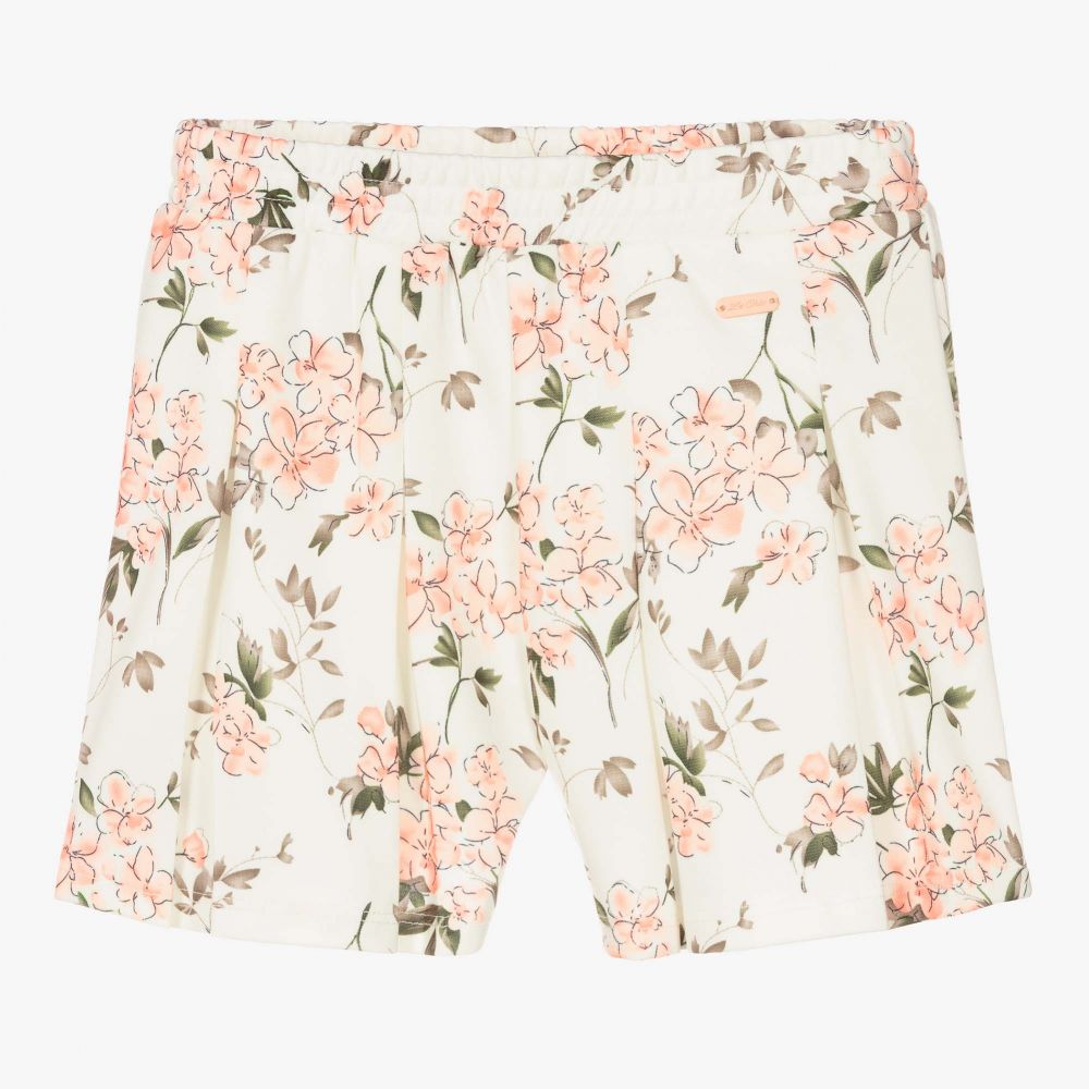 Le Chic - Short blanc et rose fille | Childrensalon