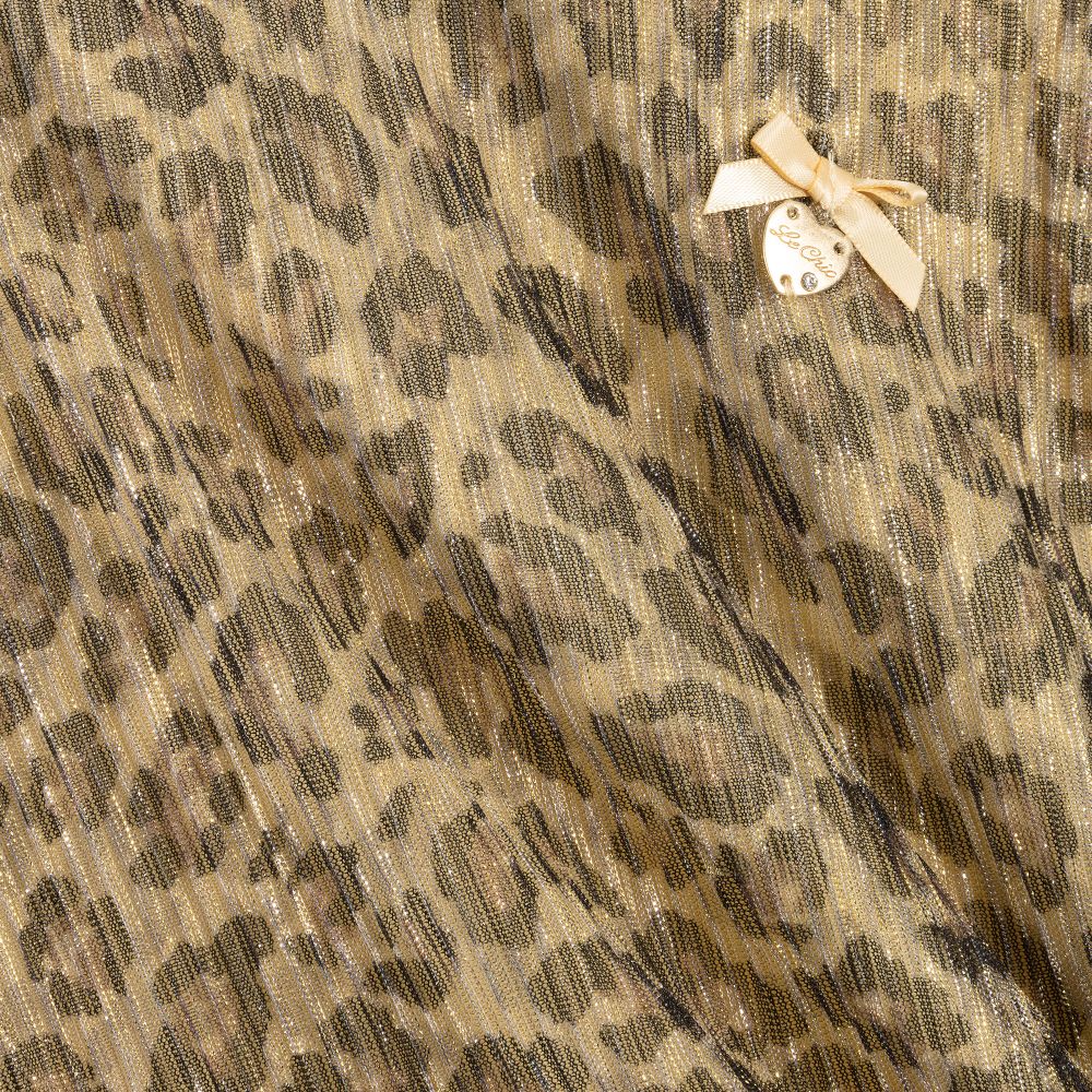 Le Chic-Gold Leopard Chiffon Blouse | Childrensalon Outlet