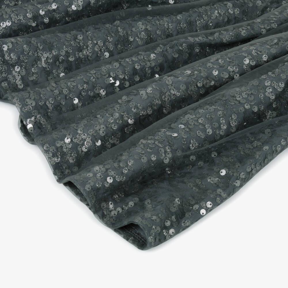 Le Chic-Grey Sequin Dress | Childrensalon Outlet