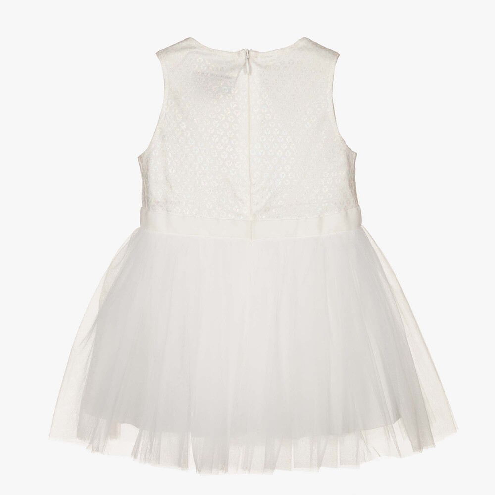 Le Chic-Ivory Tulle Baby Dress | Childrensalon Outlet