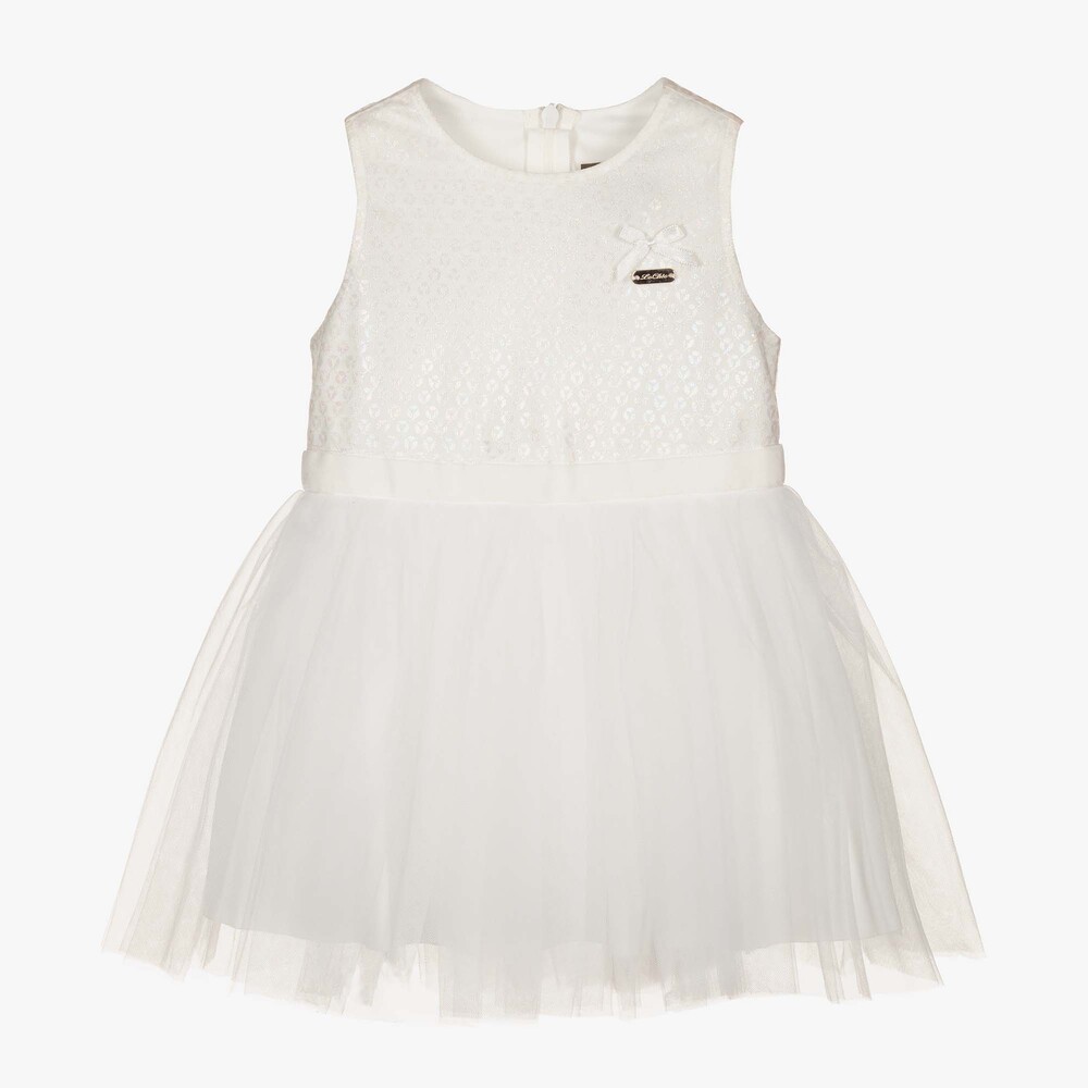 Le Chic - Ivory Tulle Baby Dress | Childrensalon