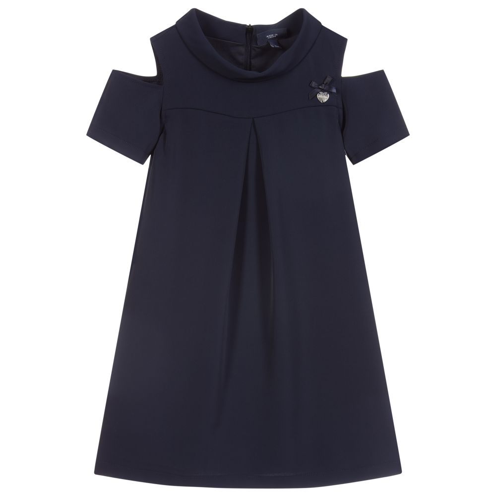 Le Chic - Navy Blue Crêpe Dress  | Childrensalon