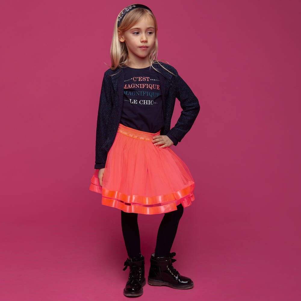 Le Chic-Neon Pink Tulle Tutu Skirt  | Childrensalon Outlet