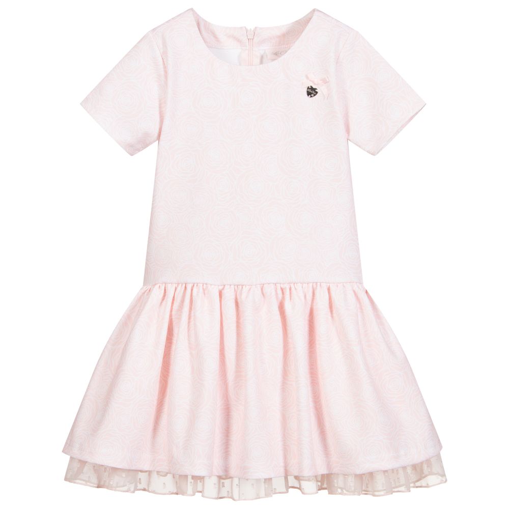 Le Chic - Pink Floral Print Dress  | Childrensalon