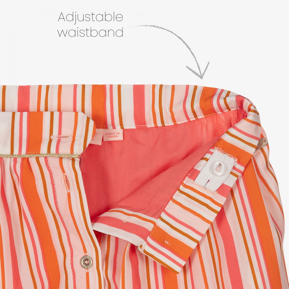 Le Chic-Pink & Orange Chiffon Skirt | Childrensalon Outlet