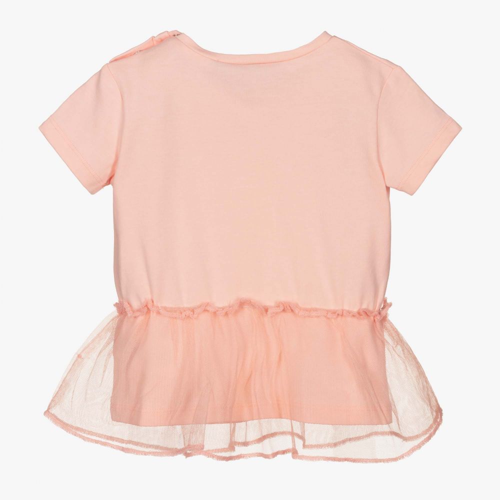 Le Chic-Pink Organic Cotton T-Shirt | Childrensalon Outlet