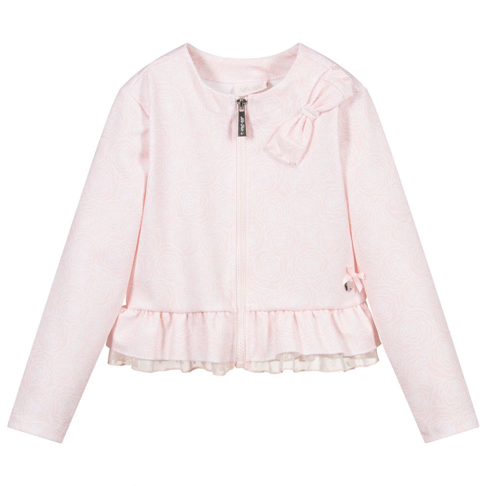 Le Chic - Pink Peplum Short Jacket  | Childrensalon