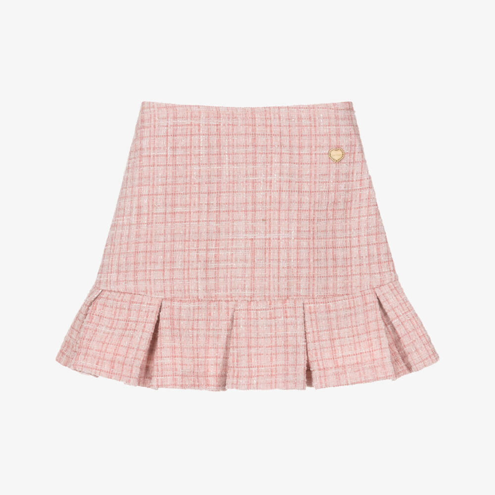 Le Chic-Pink Tweed Skrt | Childrensalon Outlet
