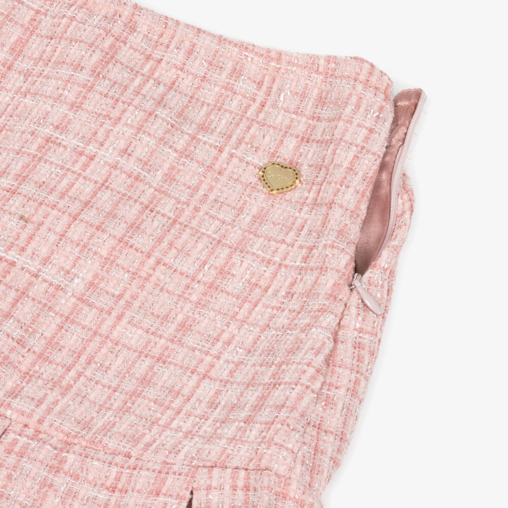 Le Chic-Pink Tweed Skrt | Childrensalon Outlet