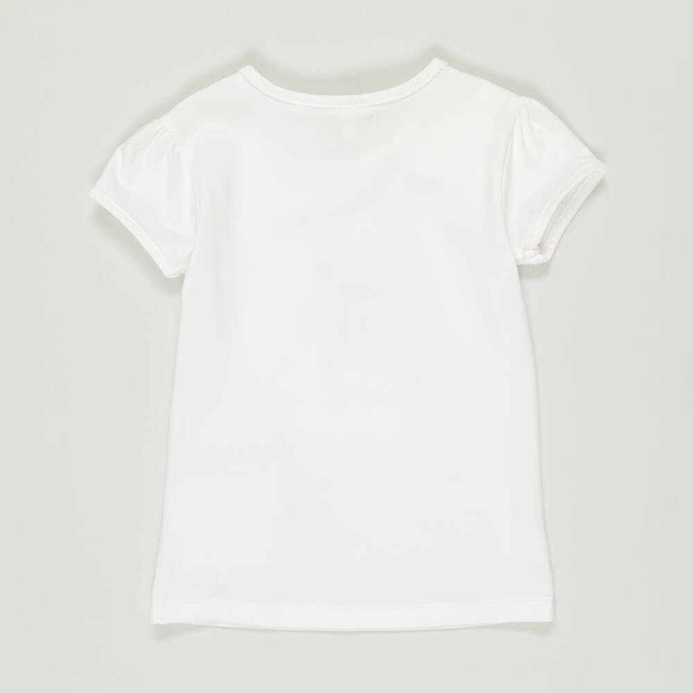 Le Chic-Preloved Girls Ivory Cotton Ballerina T-Shirt (4-5 years) | Childrensalon Outlet