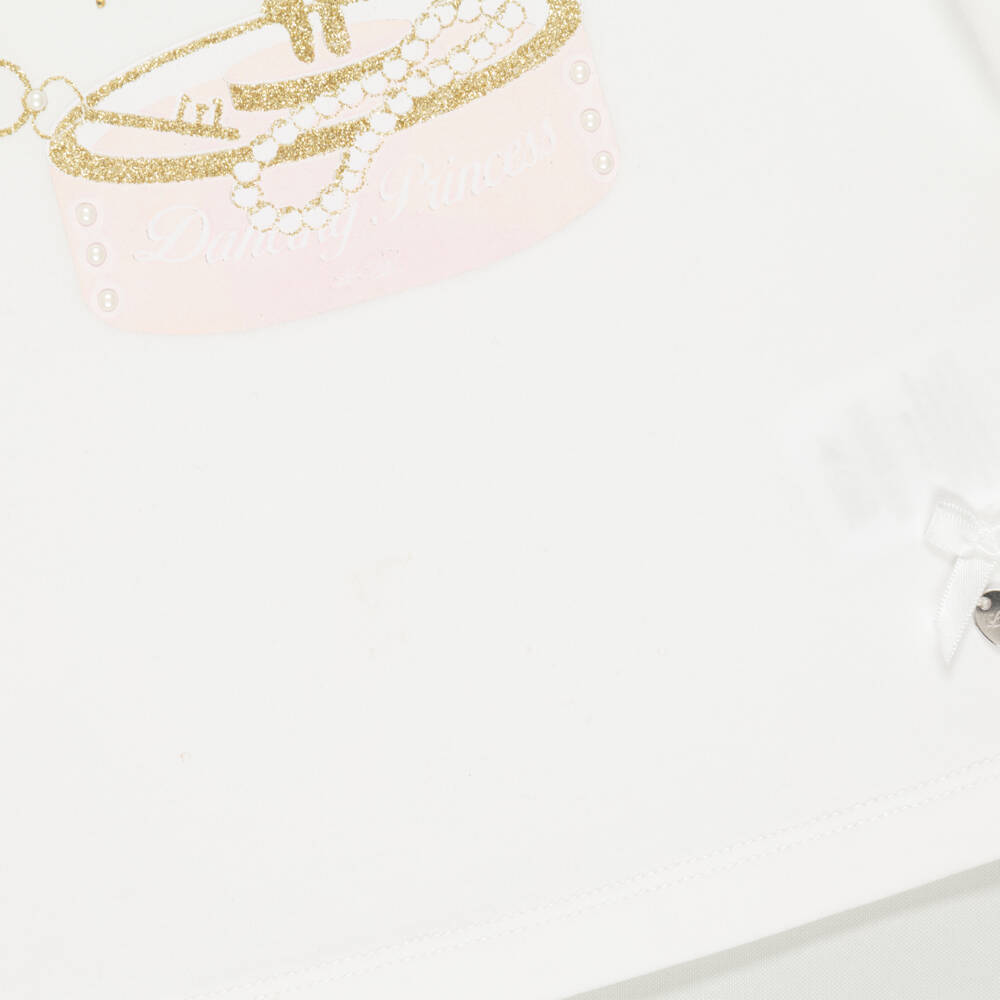 Le Chic-Preloved Girls Ivory Cotton Ballerina T-Shirt (4-5 years) | Childrensalon Outlet