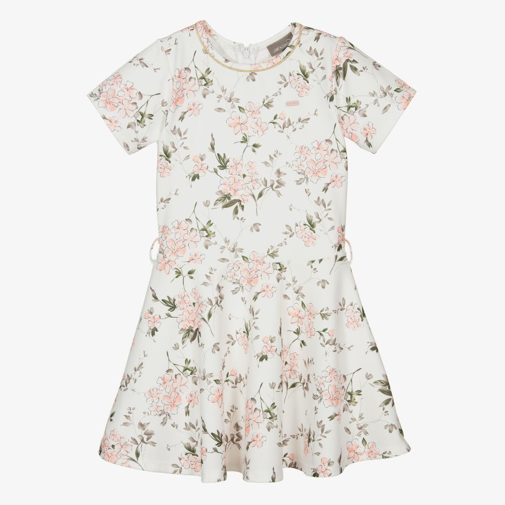Le Chic-Бело-розовое платье с поясом | Childrensalon Outlet