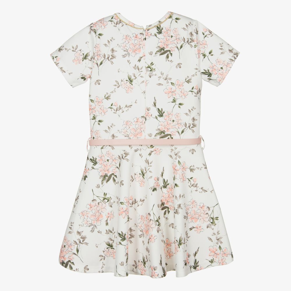 Le Chic-Бело-розовое платье с поясом | Childrensalon Outlet