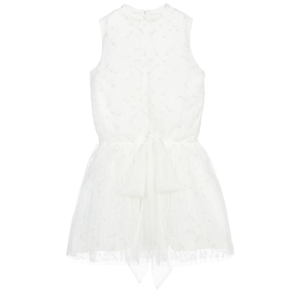 Le Chic-White Tulle & Lace Dress  | Childrensalon Outlet