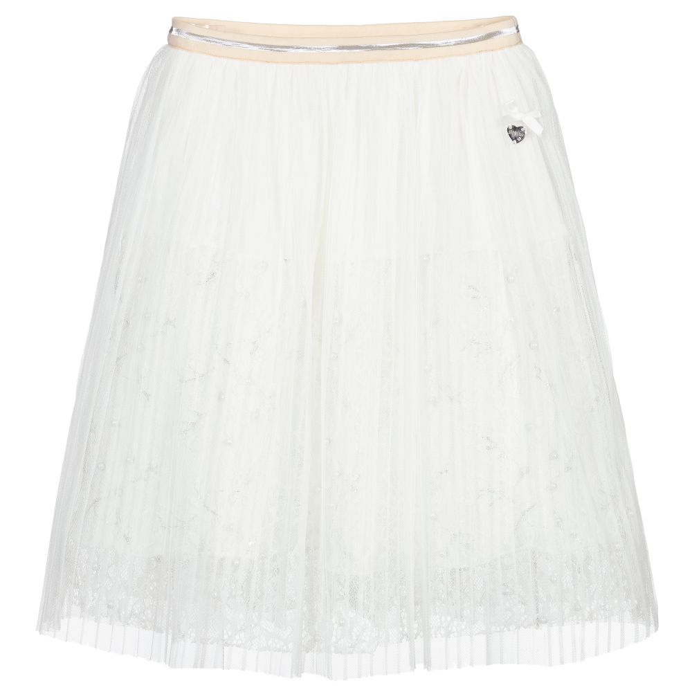 Le Chic - Белая юбка из тюля и кружев  | Childrensalon