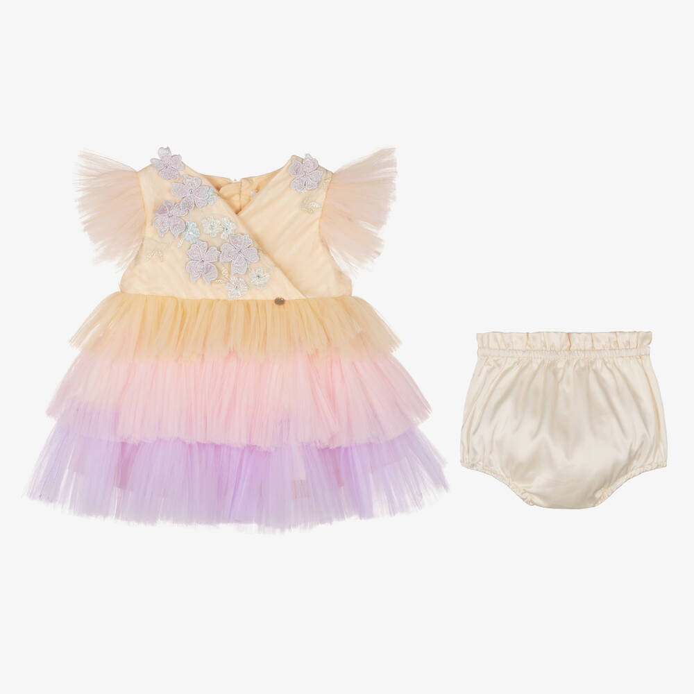 Le Mu-Baby Girls Pastel Tulle Dress | Childrensalon Outlet
