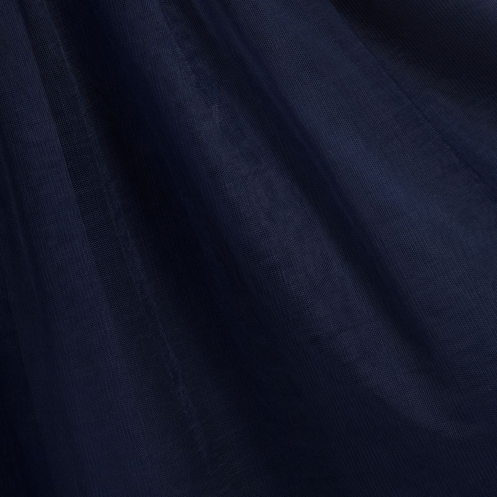 Le Mu-Blue Velvet & Tulle Dress | Childrensalon Outlet