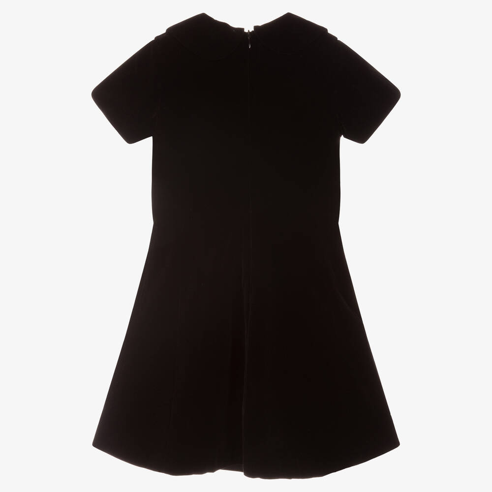 Le Mu-Girls Black Velvet Dress | Childrensalon Outlet