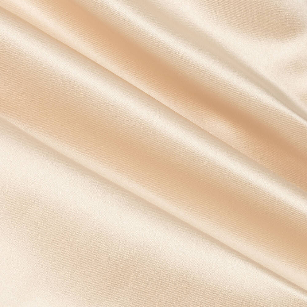 Le Mu-Girls Champagne Satin Tulle Dress  | Childrensalon Outlet