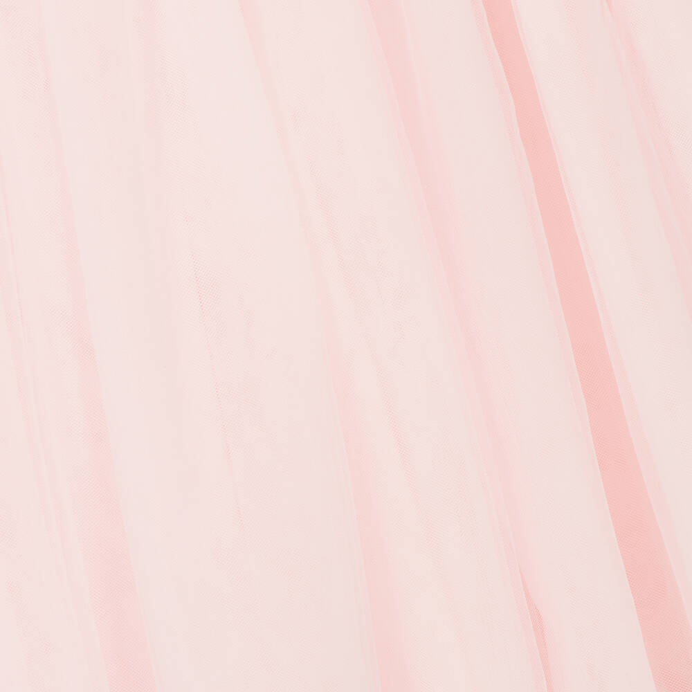 Le Mu-Girls Pink Brocade Tulle Dress | Childrensalon Outlet