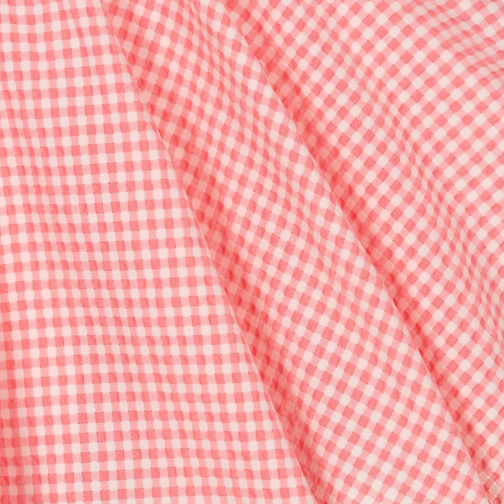 Le Mu-Girls Pink Check Skirt | Childrensalon Outlet