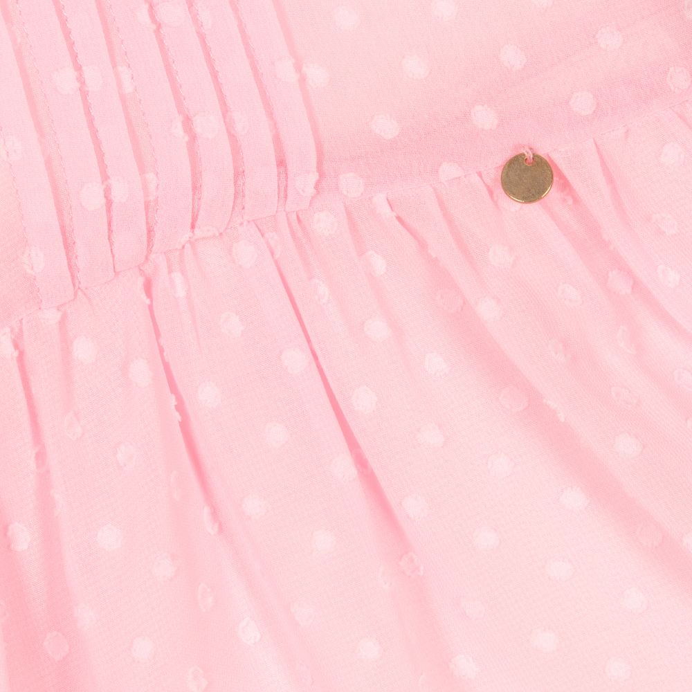 Le Mu-Girls Pink Chiffon Dress | Childrensalon Outlet