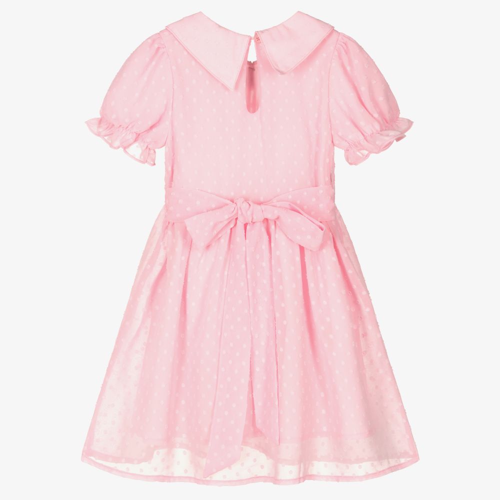 Le Mu-Girls Pink Chiffon Dress | Childrensalon Outlet