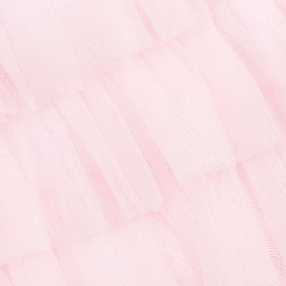 لو مو-فستان تول و ساتان لون زهري | Childrensalon Outlet