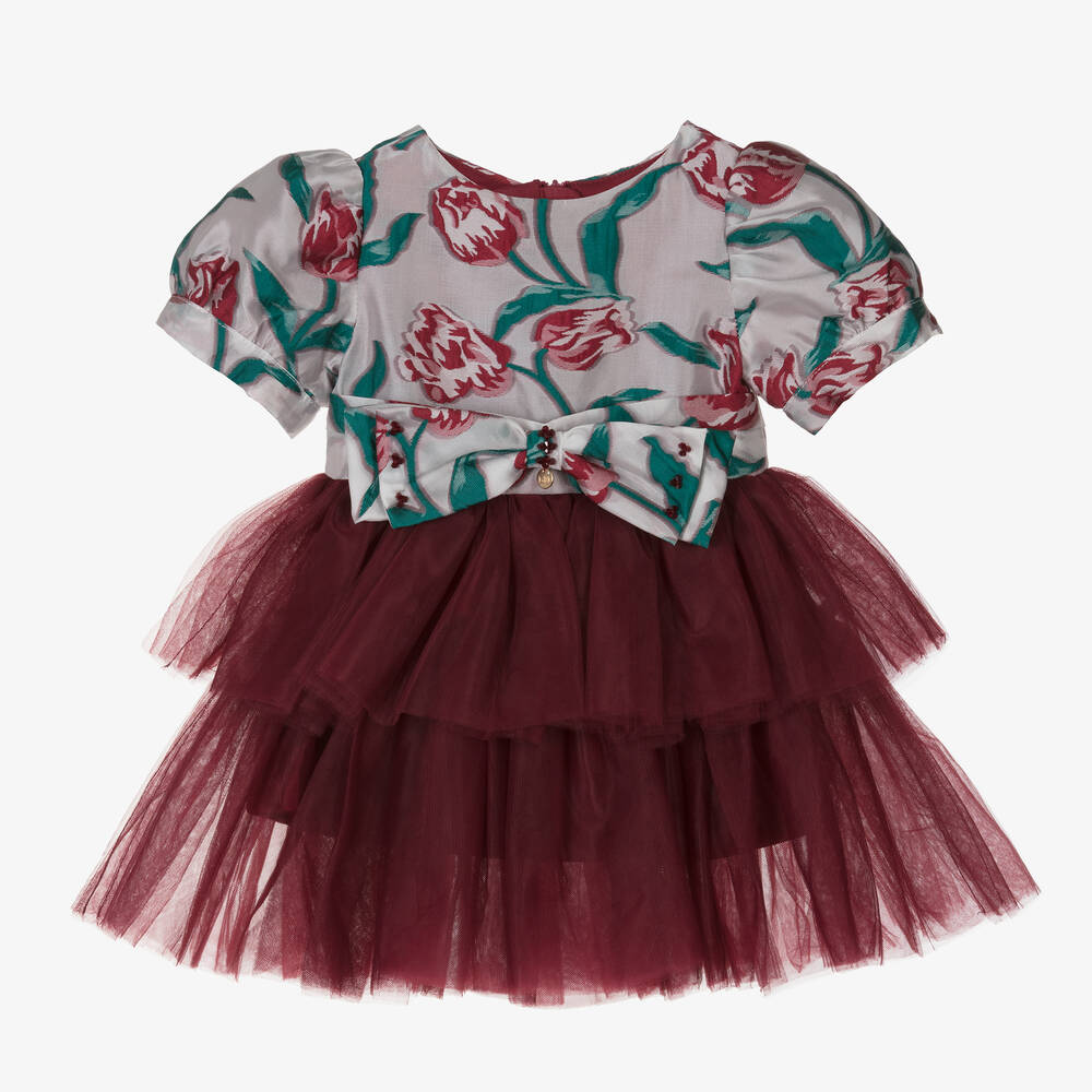 Le Mu - Rotes Tulpen-Tüllkleid für Babys | Childrensalon