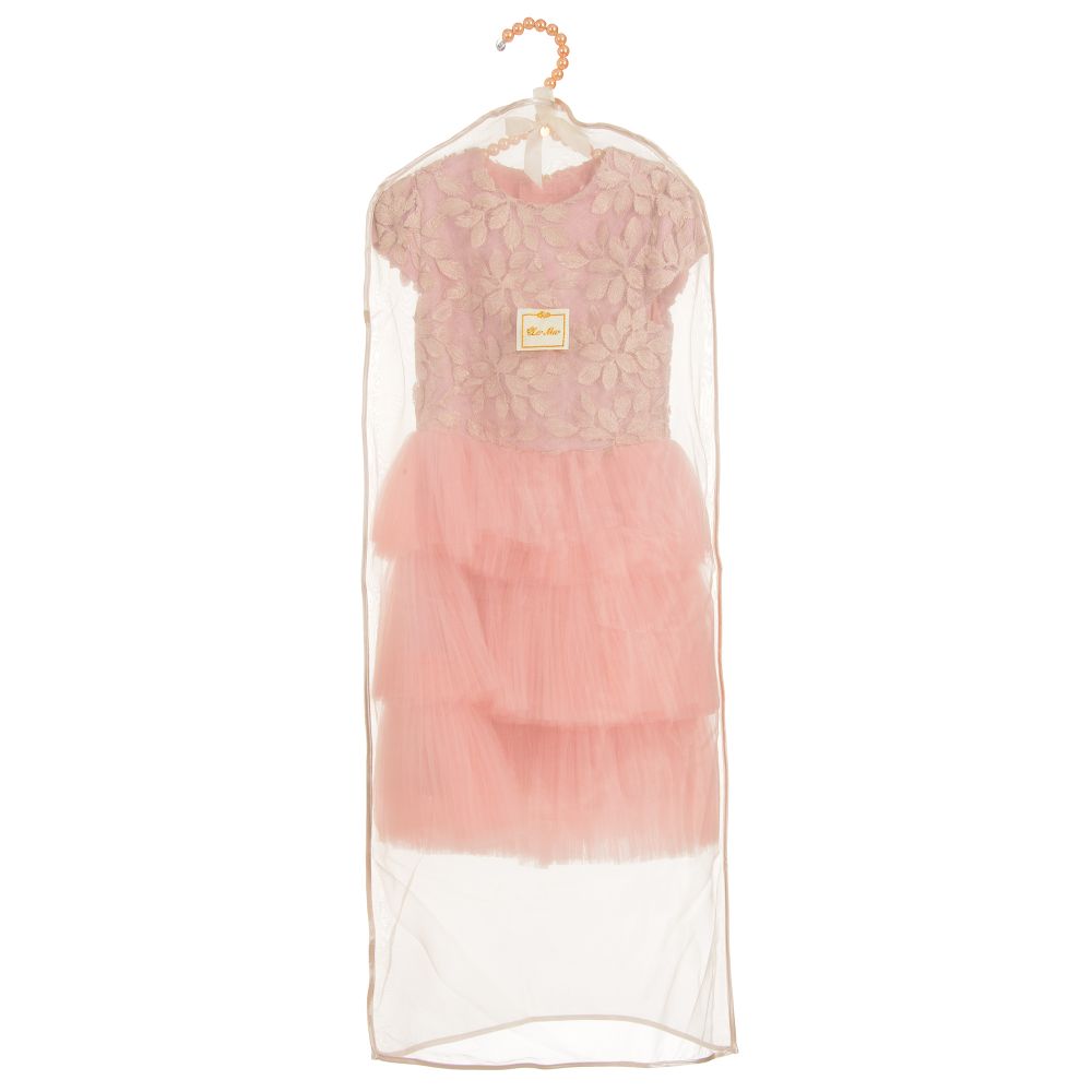 Le Mu-Pink Lace Dress | Childrensalon Outlet