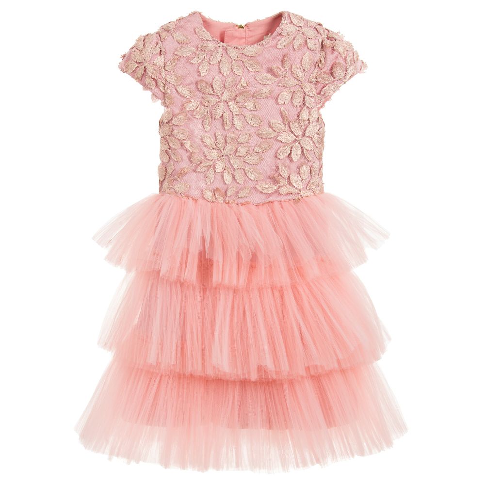 Le Mu - Pink Lace Dress | Childrensalon