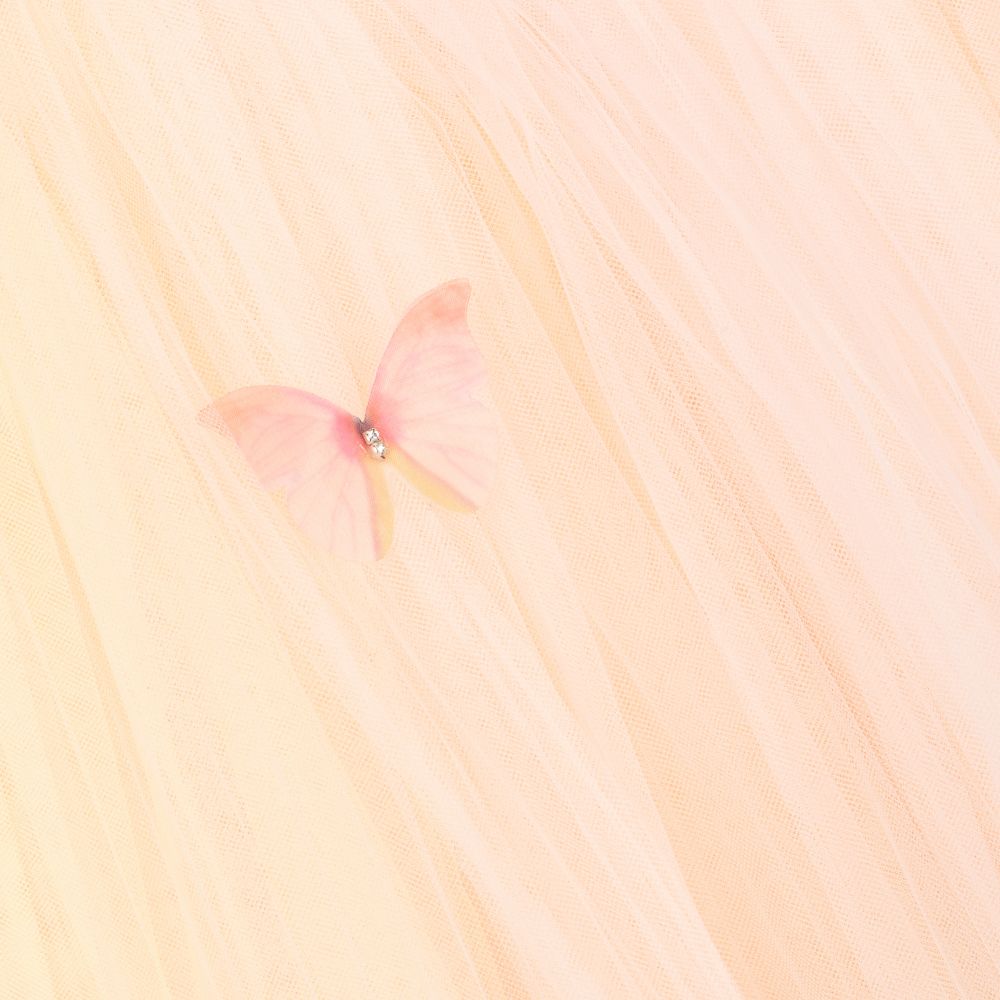 Le Mu-Pink & Yellow Tulle Dress | Childrensalon Outlet