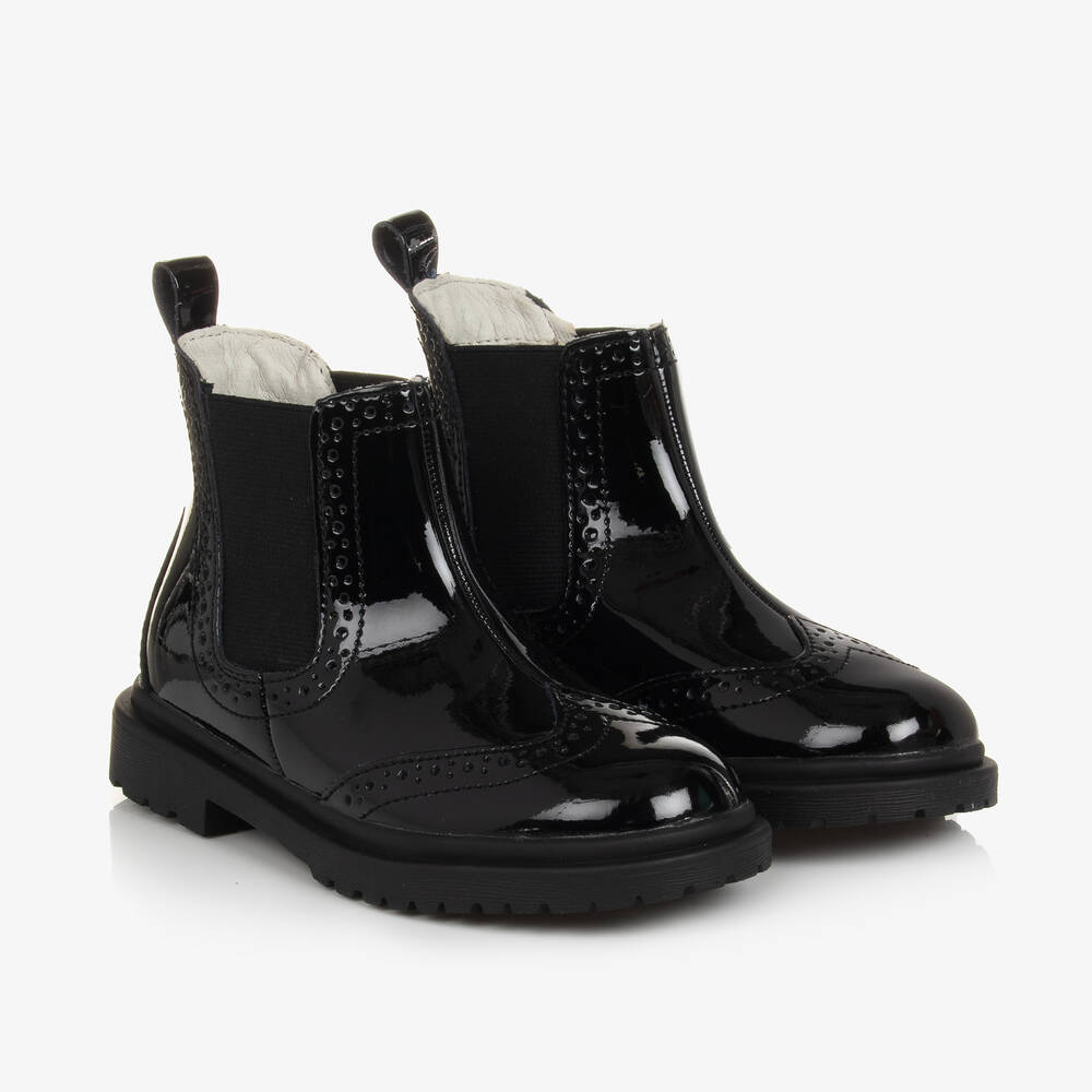Lelli Kelly - Girls Black Patent Leather Boots | Childrensalon