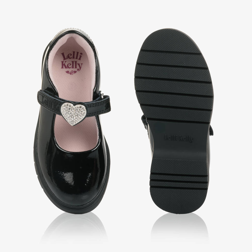 Lelli Kelly-Girls Black Patent Leather Shoes with Decorative Trim | Childrensalon Outlet