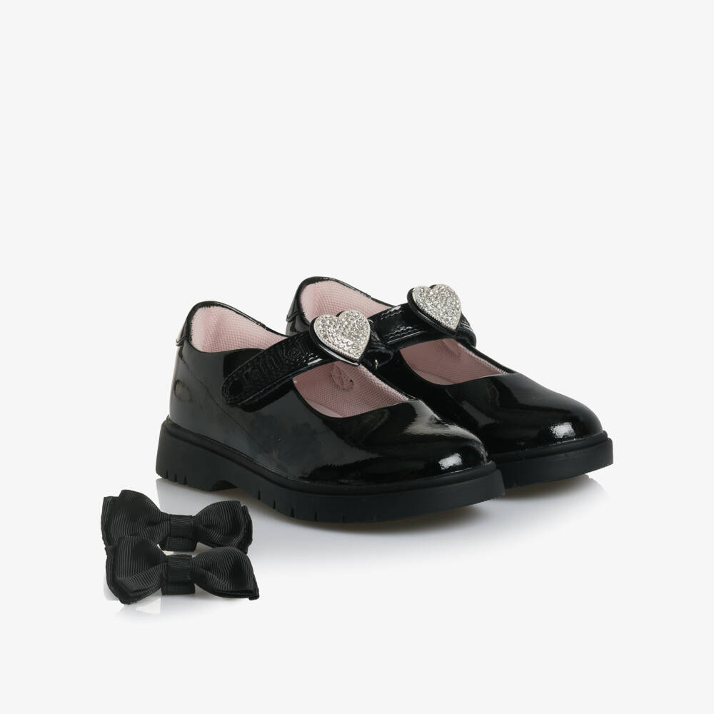 Lelli Kelly-Girls Black Patent Leather Shoes with Decorative Trim | Childrensalon Outlet